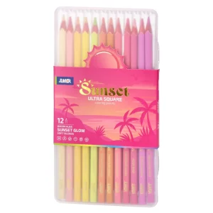 Ultra square, colored pencil, square, Sunset, 12pcs