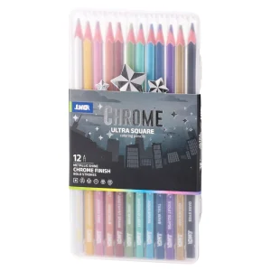Ultra square, colored pencil, square, Chrome, 12pcs