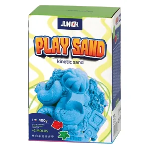 Play sand, kinetic sand with molds, blue, 400g