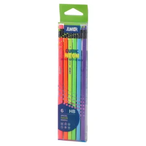 Cubic, pencil with eraser, Aurora, HB, 6pcs