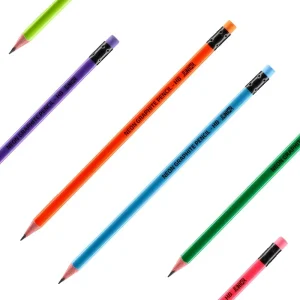 Neon, pencil with eraser, HB