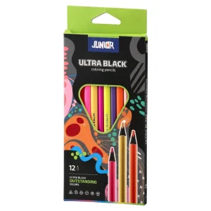 Ultra black, color pencil, triangle, 12pcs
