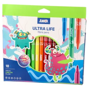 Ultra life, fibre pens, 18pcs