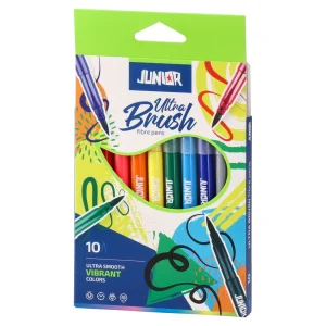 Ultra brush, fibre pen with brush, 10pcs