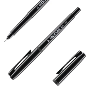 Microline, fineliners, 0.1mm, black