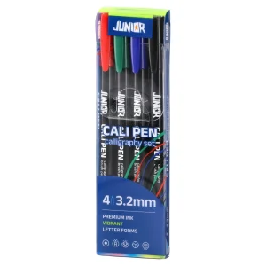 Cali pen, calligraphy set with brush, 3.2mm, 4pcs