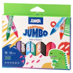 Cartoon Jumbo, crayon colors, triangle, 12pcs