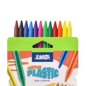 Alternative view of Cartoon plastic, crayon colors, 12pcs