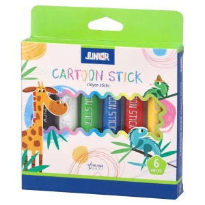 Cartoon stick, wax crayon, 5gr, 6pcs