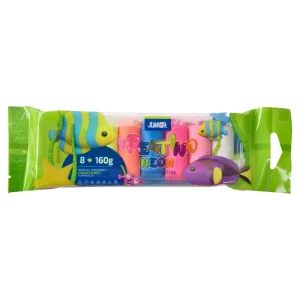 Kreatino, modeling clay, neon, 8 colors, 160g
