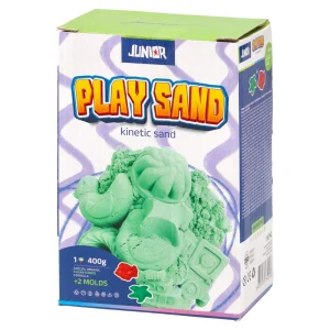 Play sand, kinetic sand with molds, green, 400g
