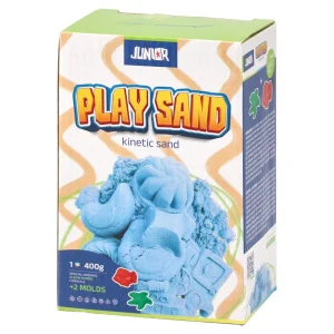 Play sand, kinetic sand with molds, blue, 400g