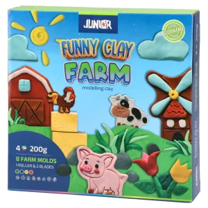 Funny clay, modeling clay with molds, big, mix, farm