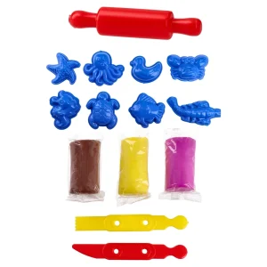 Alternative view of Funny clay, modeling clay with molds, mix, Sea animals