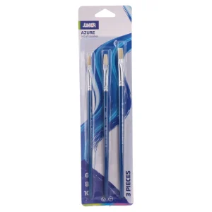 Azure, set of brushes, flat, 3pcs