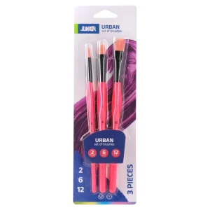 Urban, set of brushes, pink, 3pcs