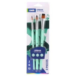 Urban, set of brushes, green, 3pcs