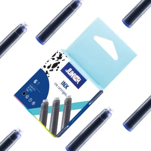 Inx, fountain pen ink cartridges, black, 6pcs