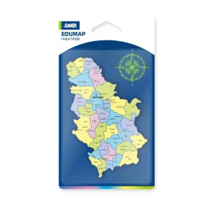Edumap, map, Serbia, 19 cm x 10.5 cm