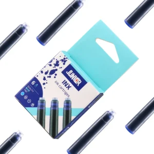 Inx, fountain pen ink cartridges, blue, 6pcs