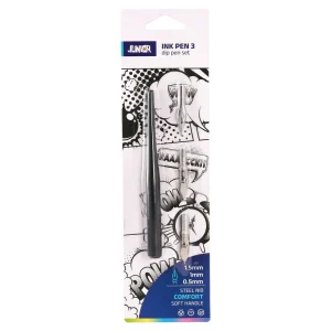 Ink pen 3, holder and pen in blister set, 4pcs