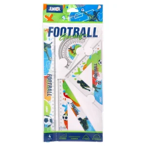 Honun S30, set of rulers, Football, 30cm, 4pcs