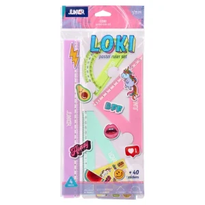 Loki, set of rulers, pastel, 30cm, 4pcs