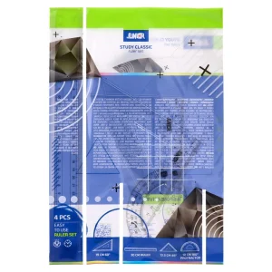 Study classic, ruler set, 30cm, 4pcs