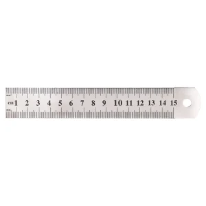 Steel ruler, ruler, steel, 15cm