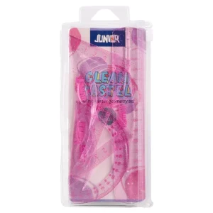 Gleam, glitter geometry set, flexible, pink, 4pcs