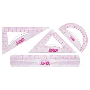 Alternative view of Gleam, glitter geometry set, flexible, pink, 4pcs