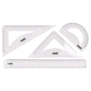 Alternative view of T-square, geometry set, transparent, 4pcs