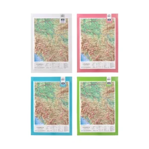 Mount Everest, relief map, A4, Serbia