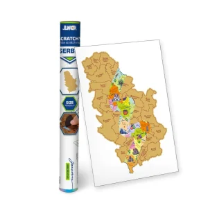 Scratchy, scratch map, 60x40cm, Serbia
