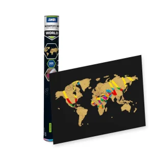 Scratchy B2, scratch map, 54x70cm, World