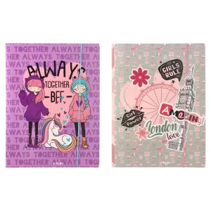 Apex 10, folder with elastic band, girl, A4