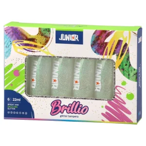 Alternative view of Brillio glitter, tempera with glitter, white, 22ml