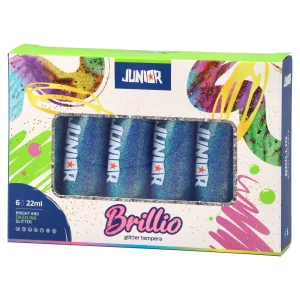 Alternative view of Brillio glitter, tempera with glitter, blue, 22ml