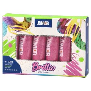 Alternative view of Brillio glitter, tempera with glitter, pink, 22ml