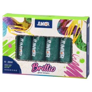 Alternative view of Brillio glitter, tempera with glitter, green, 22ml
