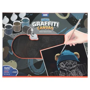 Graffiti canvas, sketch blind frame, bear, black, 30x40cm