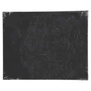 Alternative view of Graffiti canvas, sketch blind frame, dog, black, 25x20cm