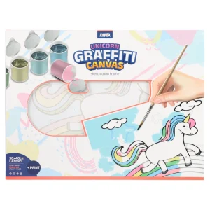 Graffiti canvas, sketch blind frame, unicorn, white, 30x40cm