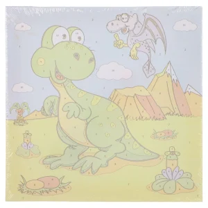 Alternative view of Graffiti canvas, sketch blind frame, dino, white, 20x20cm