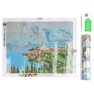 Alternative view of Graffiti diamonds, blind frame with pins, bay, white, 30x40cm