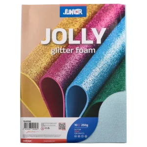 Foamy Glitter, eva foam with glitter, pastel, blue, A4, 10pcs