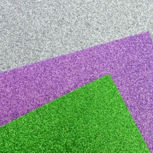 Alternative view of Foamy Glitter, eva foam with glitter, silver, A4, 10pcs