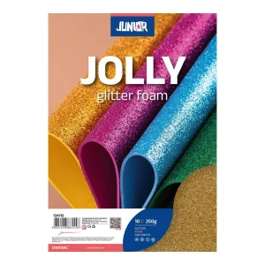 Foamy Glitter, eva foam with glitter, old gold, A4, 10 pcs