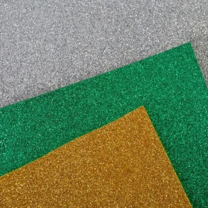 Alternative view of Foamy Sticky, eva foam self-adhesive with glitter, gold, A4, 10pcs