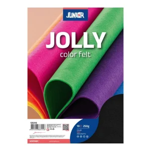 Felt, fine color felt, black, A4, 10pcs